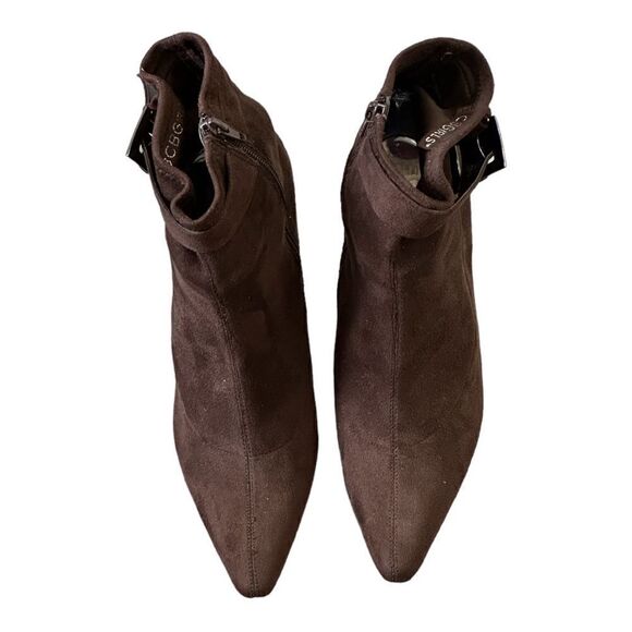 BCBGirls PL Shelly Faux Suede Booties in the Size 8.5M in Chocolate Brown Color - Picture 2 of 11